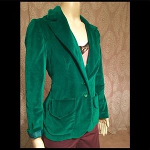 Velvet Emerald Green Blazer